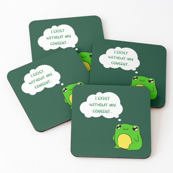 Item preview, I Exist Without My Consent, cute funny frog   designed and sold by litzyminhodges.
