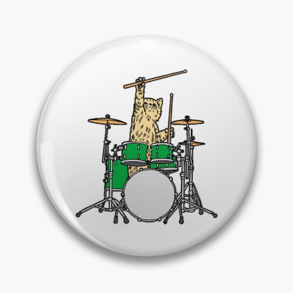 Item preview, Cat drummer designed and sold by ElizabethNajma.