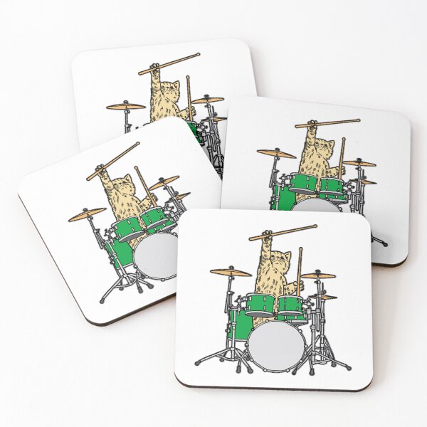 Item preview, Cat drummer designed and sold by ElizabethNajma.