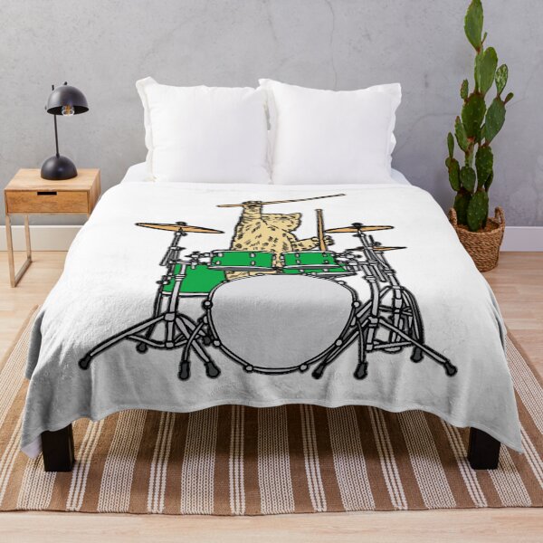 Item preview, Cat drummer designed and sold by ElizabethNajma.