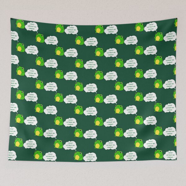 Item preview, I Exist Without My Consent, cute funny frog   designed and sold by litzyminhodges.