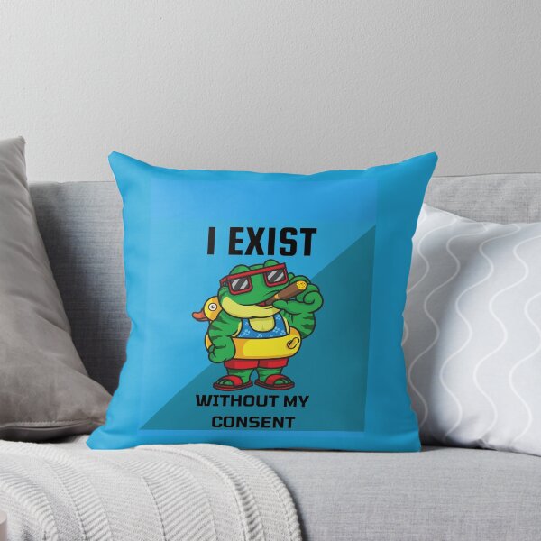 Artikelvorschau, Ich existiere ohne meine Zustimmung, lustige Froschgrafik entworfen und verkauft von litzyminhodges.