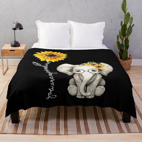 Item preview, You Are My Sunshine Hippie Sunflower Elephant designed and sold by SkylerKason.