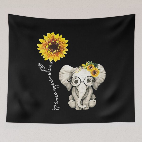 Item preview, You Are My Sunshine Hippie Sunflower Elephant designed and sold by SkylerKason.