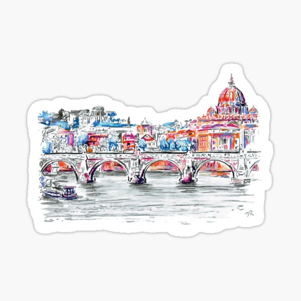 Modern Italian Art - Rome Sticker