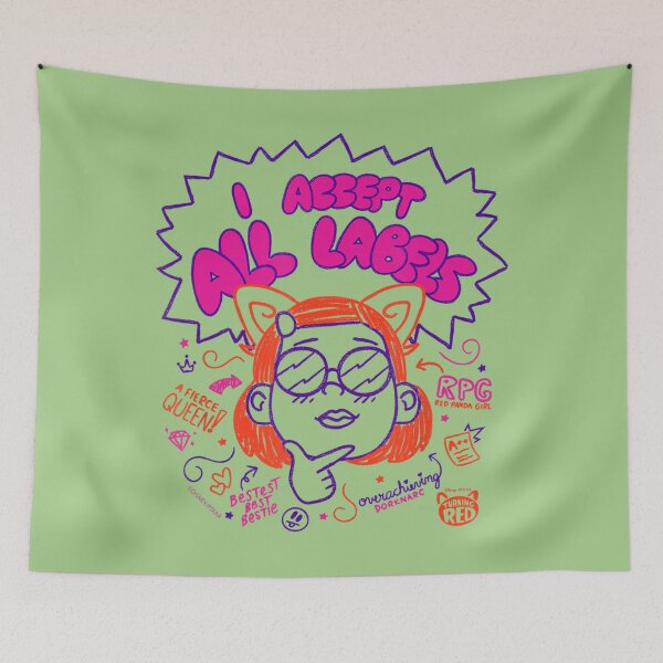 Item preview, Girl I Accept All Labels Doodle designed and sold by shapeofsun.