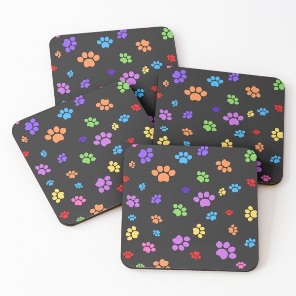 Item preview, Rainbow Paw Prints  Cat Pattern designed and sold by BlakefourDesign.