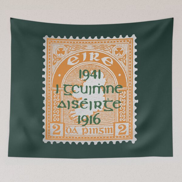 Aperçu de l'œuvre Timbre-poste irlandais vintage Éire Dhá Phingin 2p 1916-1941 créée et vendue par gobantsaoir.