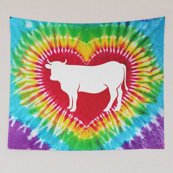 Item preview, Tie Dye Heart Cow designed and sold by chanchan79.