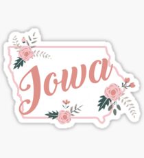 Iowa Floral State Sticker