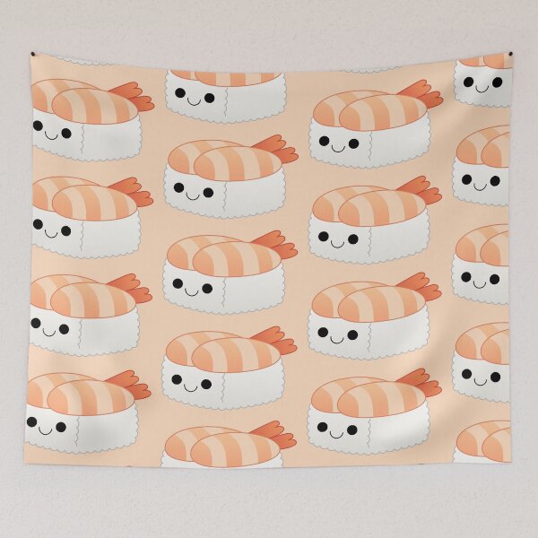 Item preview, kawaii sushi: ebi nigiri designed and sold by kittybox.