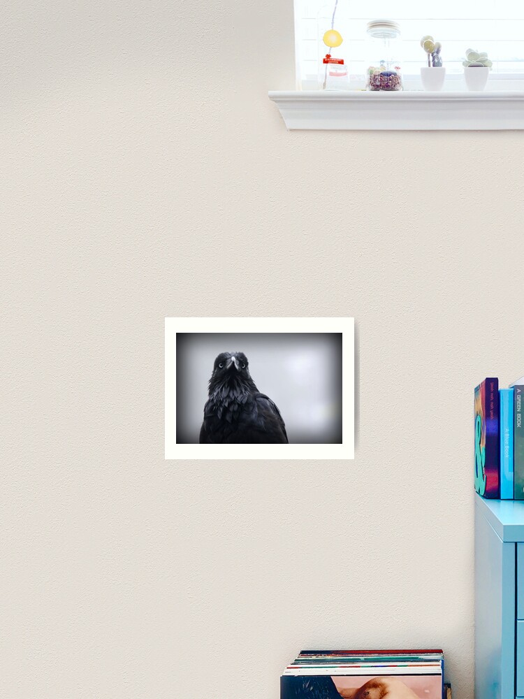 Thumbnail 2 of 3, Art Print, Crow protector designed and sold by Rivergirl.