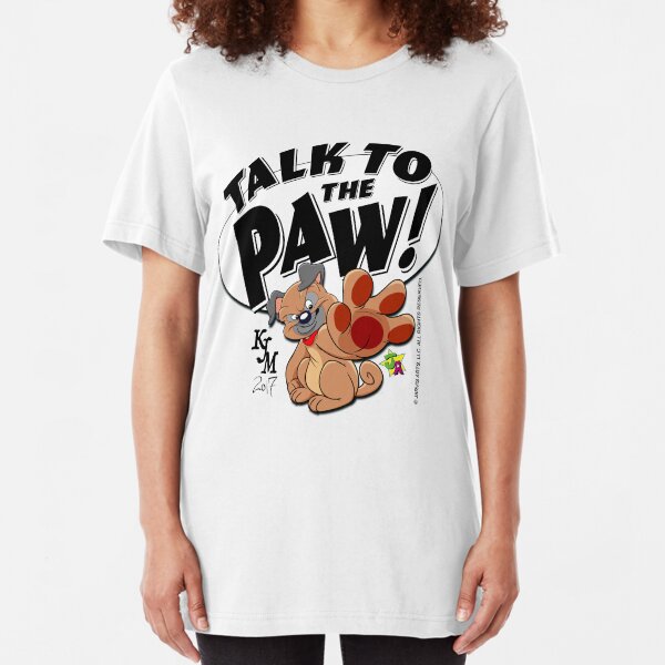 Paw Talking Pug Slim Fit T-Shirt