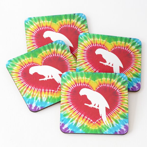 Item preview, Tie Dye Heart Parrot designed and sold by chanchan79.
