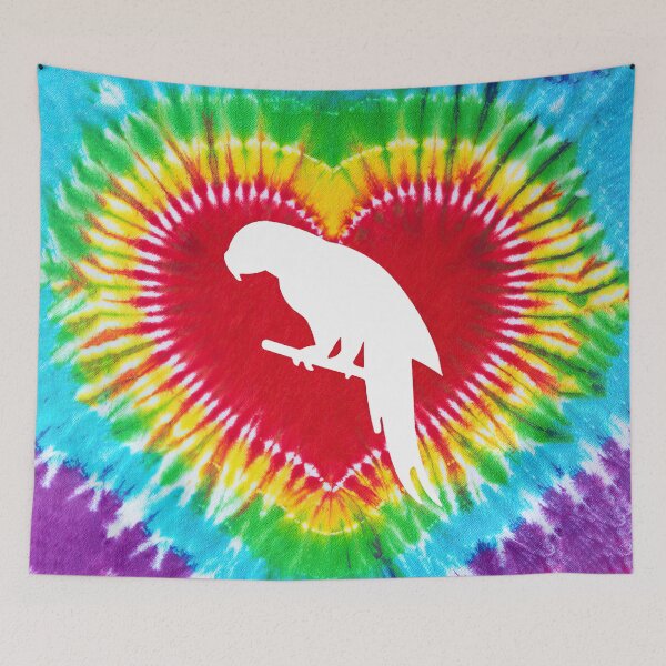 Item preview, Tie Dye Heart Parrot designed and sold by chanchan79.