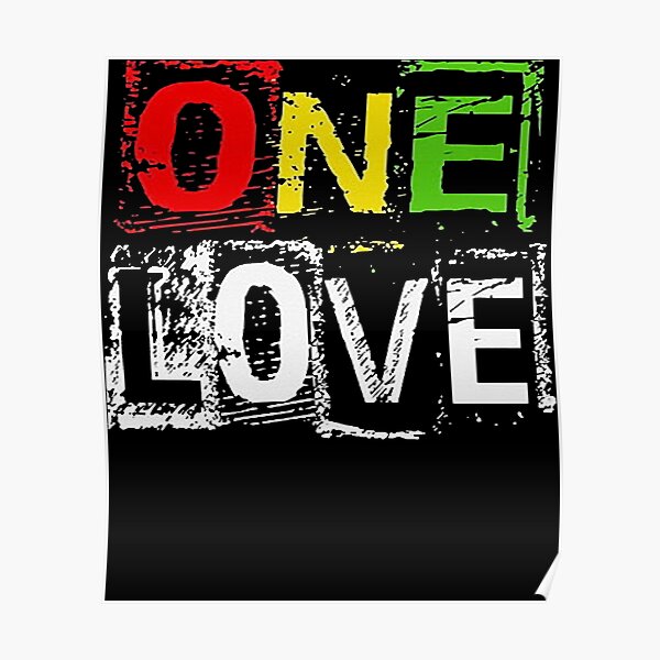 Awesome Design Bob Marley Retro One Love Poster