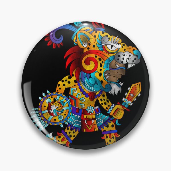 Item preview, cartoon jaguar warrior mexico aztec designed and sold by cat poe.
