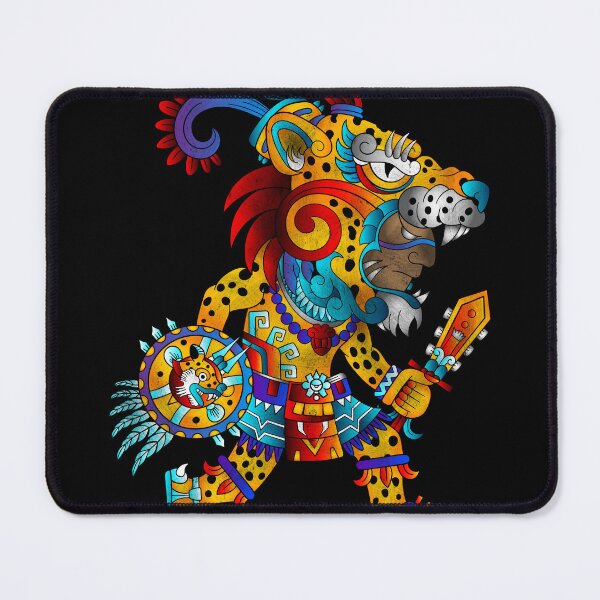 Item preview, cartoon jaguar warrior mexico aztec designed and sold by cat poe.