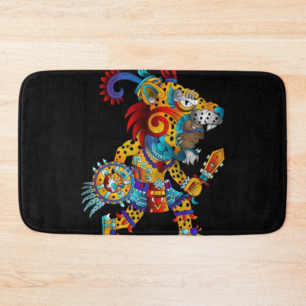 Item preview, cartoon jaguar warrior mexico aztec designed and sold by cat poe.