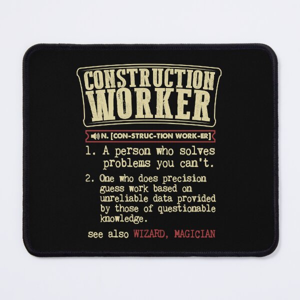 Item preview, Construction Worker Badass Dictionary Term designed and sold by JesseBale.