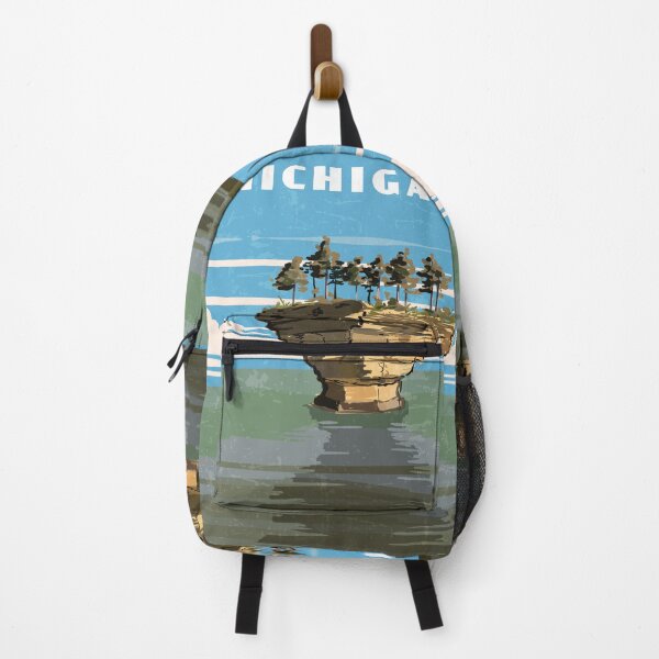 Item preview, Michigan, USA - Retro travel minimalist poster designed and sold by GreekTavern1979.