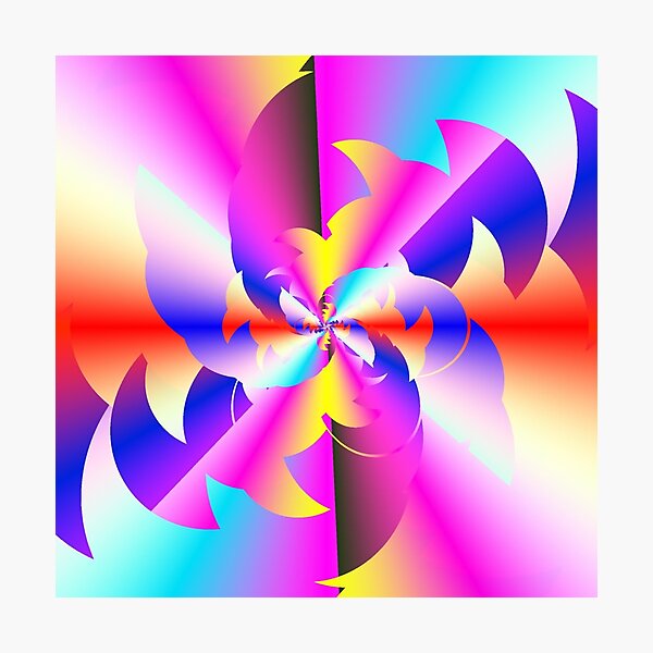 Fractal Rainbow Photographic Print