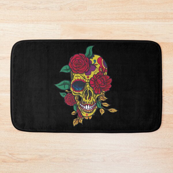 Item preview, Skull with flowers designed and sold by DerSenat.
