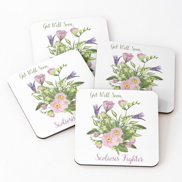 Artikelvorschau, Gute Besserung Skoliose-Kämpfer-Blumenmuster entworfen und verkauft von hopescoliosis.