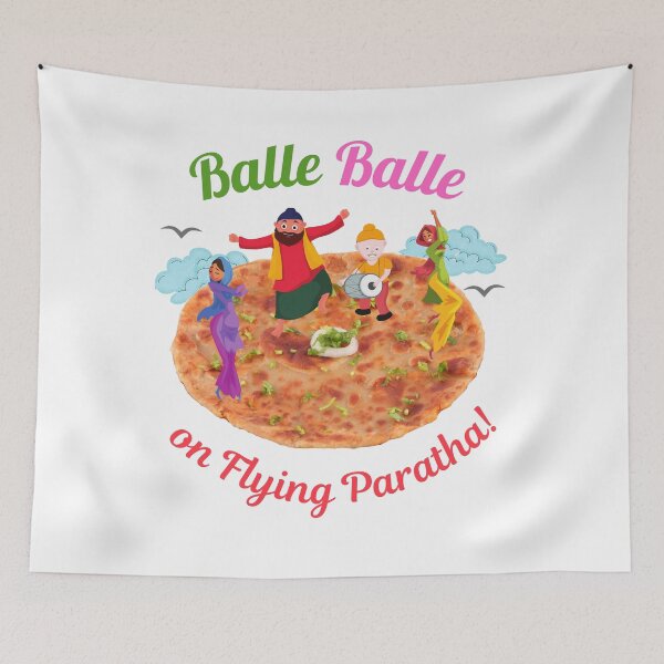 Item preview, Balle Balle on flying PARATHA! 3 | Sky Bhangra | Funny Desi designed and sold by CosmicStory.
