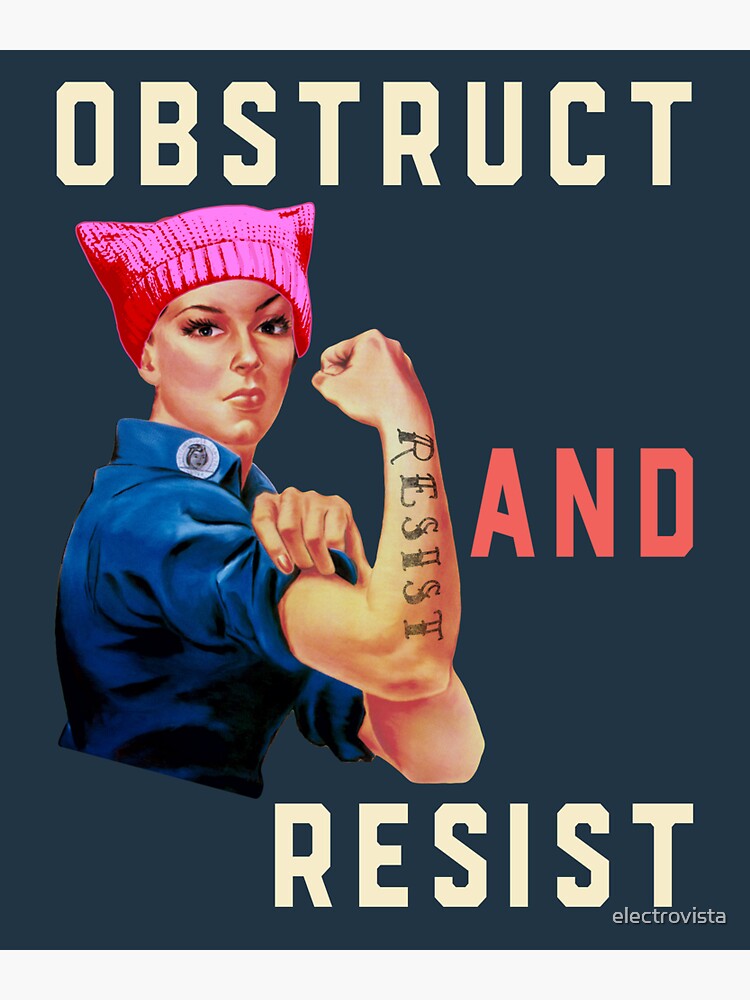 resist-resist-obstruct-and-resist-injustice-sticker-for-sale-by-electrovista-redbubble