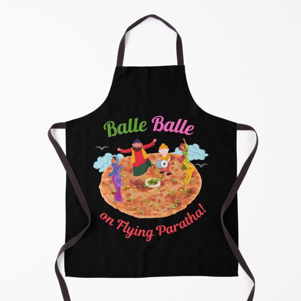 Item preview, Balle Balle on flying PARATHA! 3 (in black) | Sky Bhangra | Funny Desi designed and sold by CosmicStory.