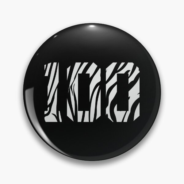 Item preview, Zebra Pattern Number 100 Sticker designed and sold by jacksrome6.