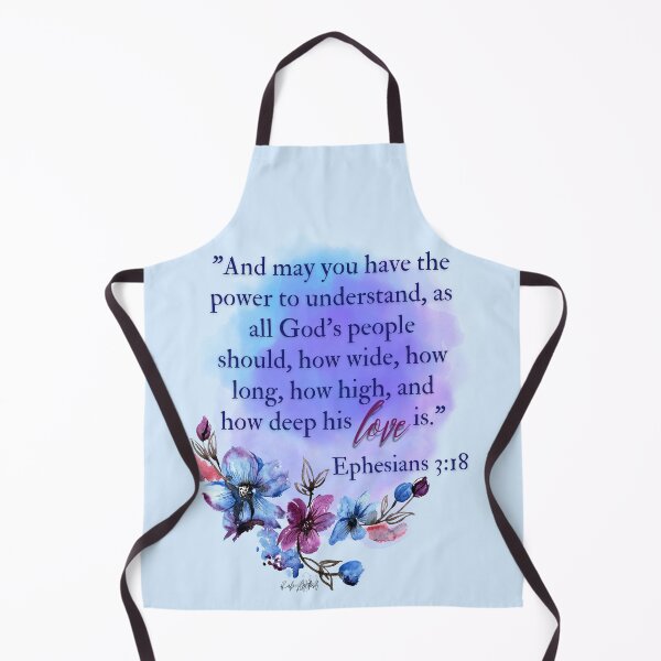 Item preview, Ephesians 3:18 - Blue & Purple Floral designed and sold by RubyOrchid14 Art & Logos.
