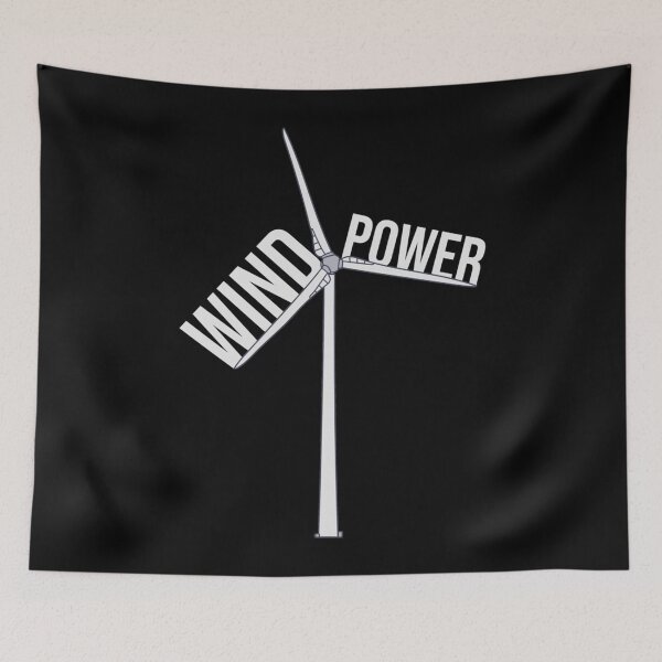 Item preview, Wind Power Text - Wind Turbine - Mechanical Power Classic . designed and sold by ovallwfparid.