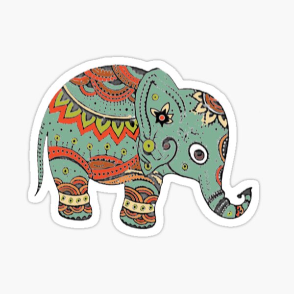 Sticker Aztec Elephant Redbubble