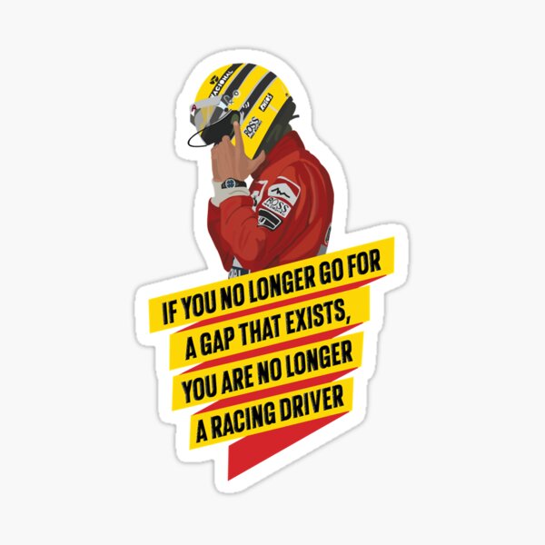 "Ayrton Senna Quote" Sticker for Sale by RobertHender6 | Redbubble