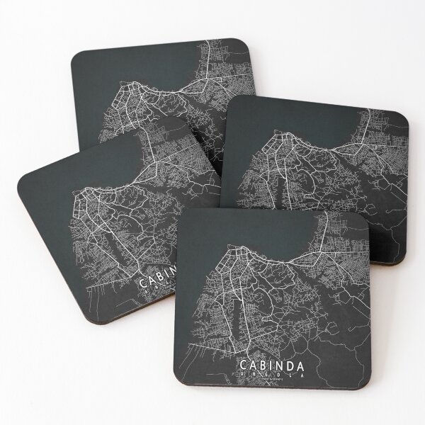 Item preview, Cabinda City Map of Angola - Dark designed and sold by deMAP.