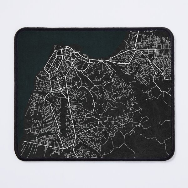 Item preview, Cabinda City Map of Angola - Dark designed and sold by deMAP.