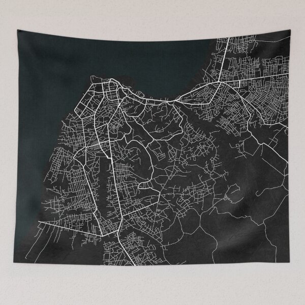 Item preview, Cabinda City Map of Angola - Dark designed and sold by deMAP.