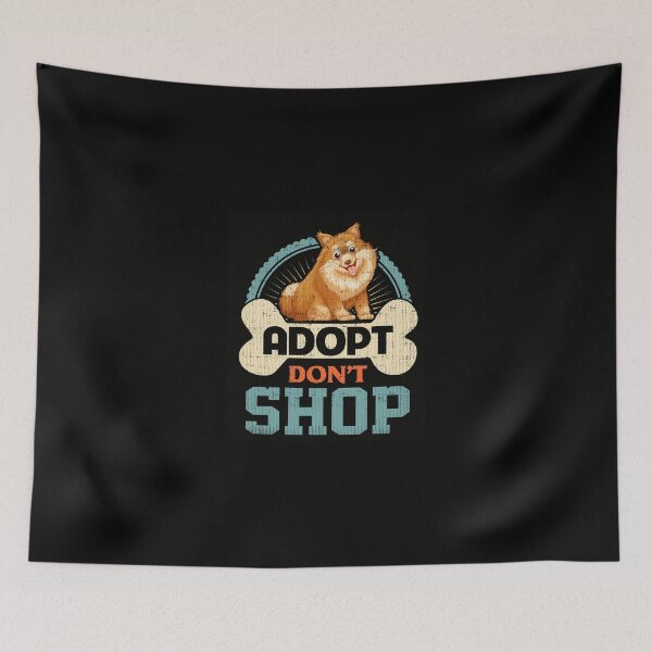 Item preview, Adopt Don't Shop Pro Pet Adoption Tee Pomeranian Puppy Dog designed and sold by wrestletoys.