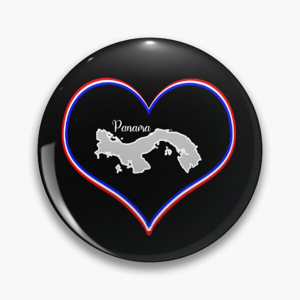 Item preview, black heart panama map designed and sold by Astralia.
