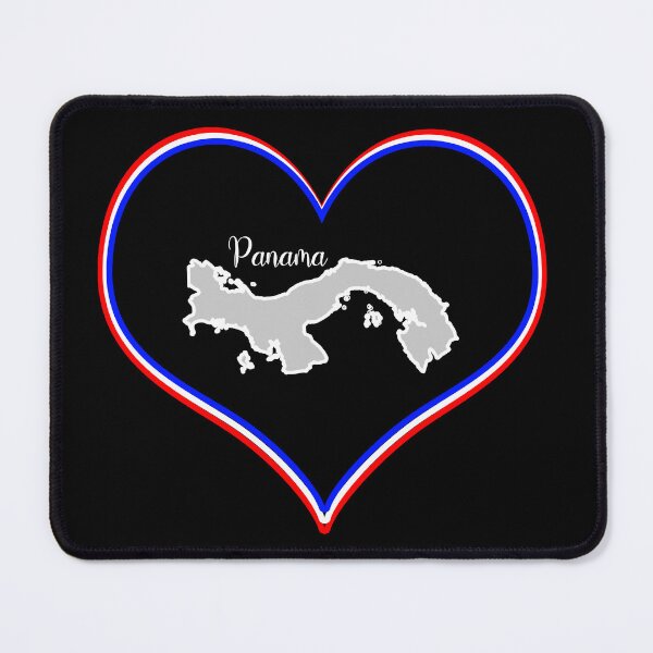 Item preview, black heart panama map designed and sold by Astralia.