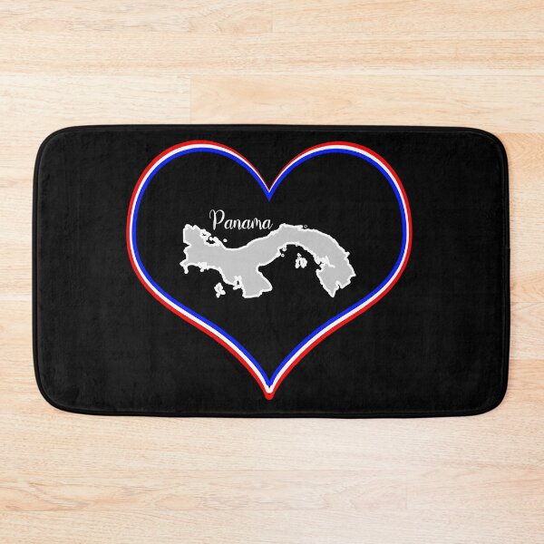Item preview, black heart panama map designed and sold by Astralia.
