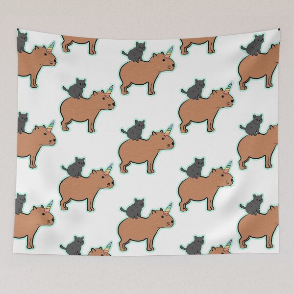 Item preview, Cat Riding A Capybara Unicorn  designed and sold by phuoc43.