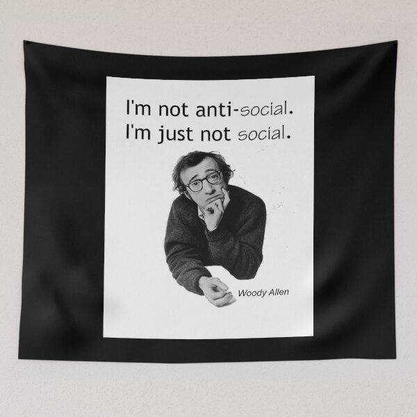 Item preview, Woody Allen - anti social Poster designed and sold by ovallwfparid.