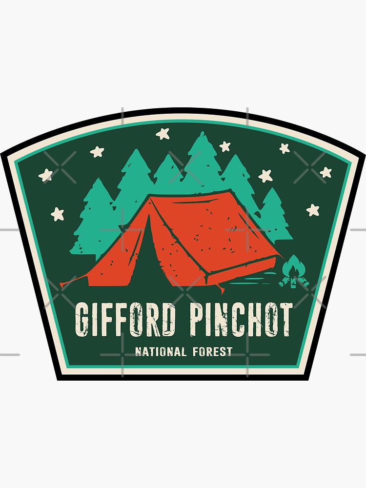 "Gifford Pinchot National Forest Camping" Sticker by esskay Redbubble