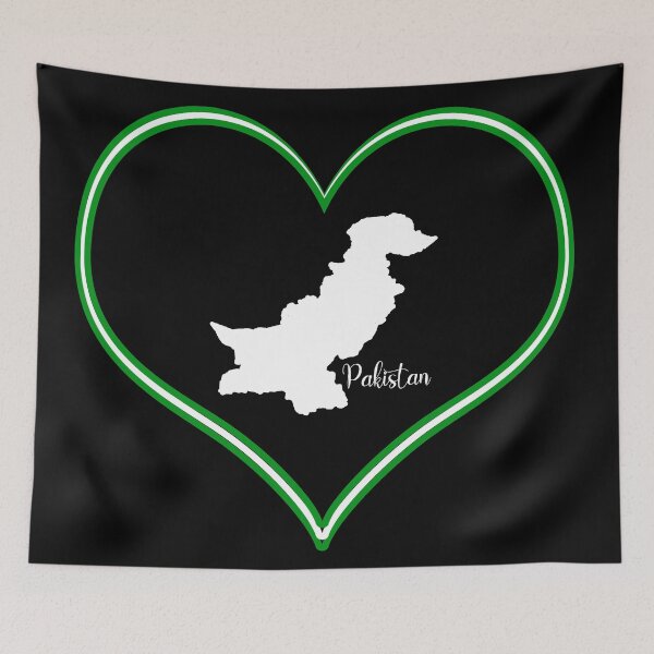 Item preview, black heart pakistan map designed and sold by Astralia.