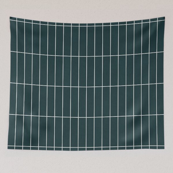 Item preview, Rectangular Grid Pattern - Green Tinted Navy Blue designed and sold by Zoltan Ratko.