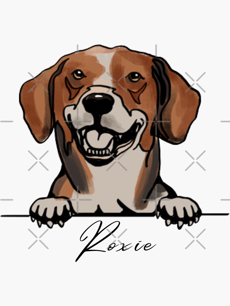 "Alpine Dachsbracke Dog, Personalized Dog Name " Sticker by CattyDoggy