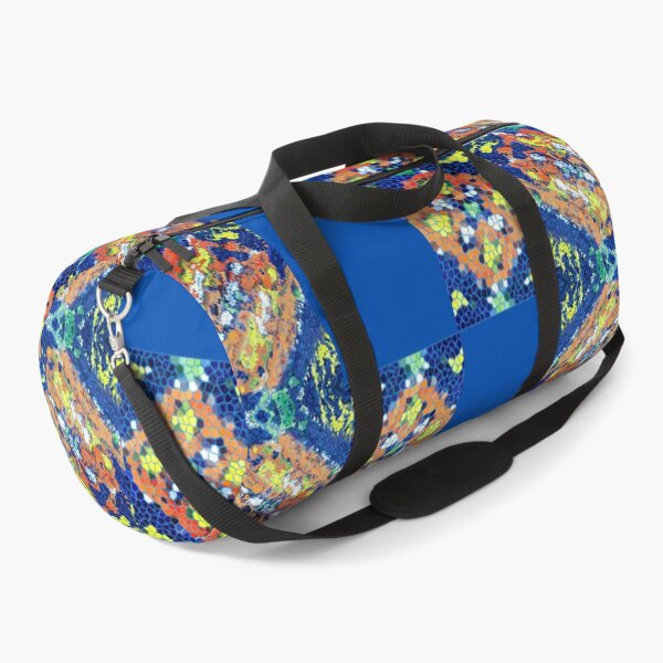 Item preview, Abstract Graphic Block | Colorful Pattern | "Blue Yellow Orange Stylized Tile Patchwork" designed and sold by The Bubble 1307.
